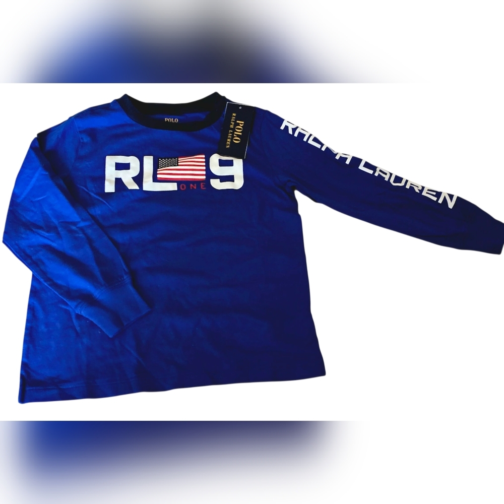 Polo Ralph Lauren Shirt Ralph Lauren Blue Long-Sleeve Tee Boy's Size 4/4T
